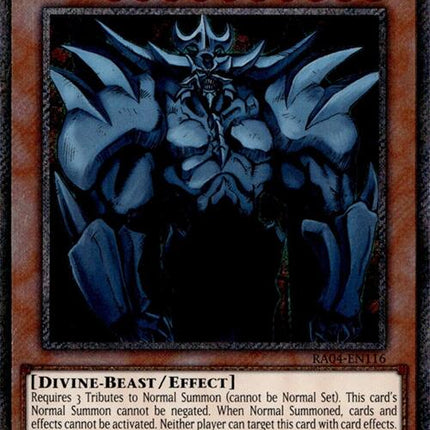 Obelisk the Tormentor [RA04-EN116] Platinum Secret Rare