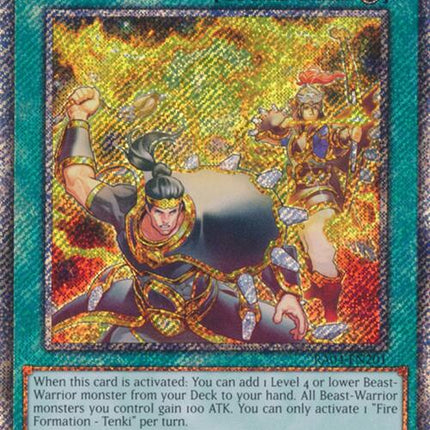 Fire Formation - Tenki [RA04-EN201] Platinum Secret Rare