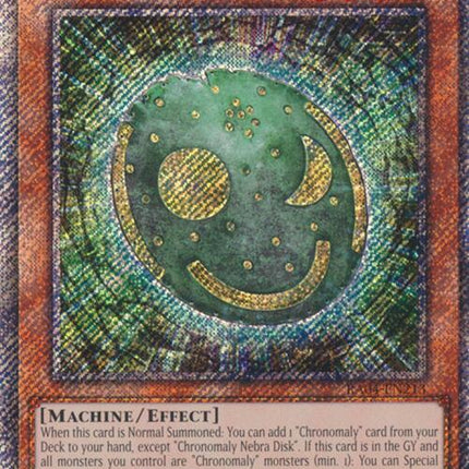 Chronomaly Nebra Disk [RA04-EN213] Platinum Secret Rare