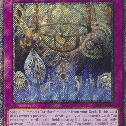 Artifact Sanctum [RA04-EN217] Platinum Secret Rare
