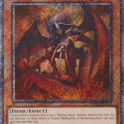Scarm, Malebranche of the Burning Abyss [RA04-EN233] Platinum Secret Rare