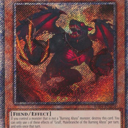 Graff, Malebranche of the Burning Abyss [RA04-EN234] Platinum Secret Rare