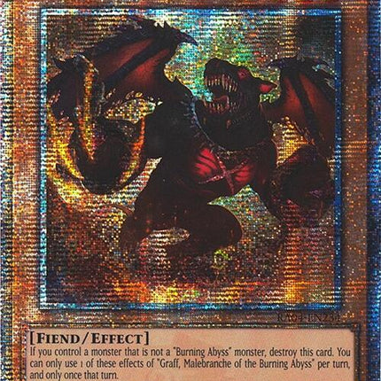 Graff, Malebranche of the Burning Abyss [RA04-EN234] Quarter Century Secret Rare