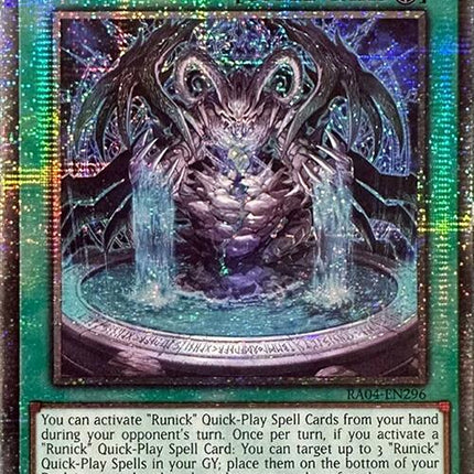 Runick Fountain [RA04-EN296] Quarter Century Secret Rare