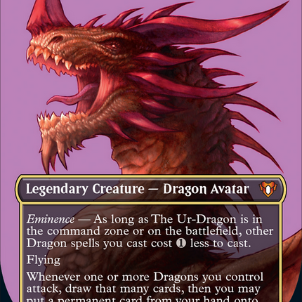 The Ur-Dragon (Borderless Textured Foil Frame Break) [Commander Masters]