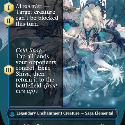 Jill, Shiva's Dominant // Shiva, Warden of Ice (Borderless) (Surge Foil) [FINAL FANTASY]