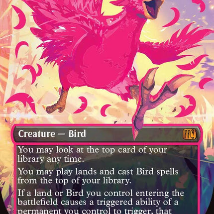 Traveling Chocobo (Borderless) (Neon Ink Pink) [FINAL FANTASY]