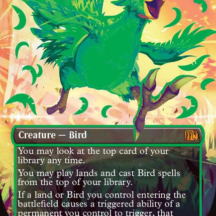 Traveling Chocobo (Borderless) (Neon Ink Green) [FINAL FANTASY]