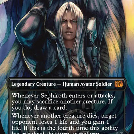 Sephiroth, Fabled SOLDIER // Sephiroth, One-Winged Angel (Borderless) (0317) [FINAL FANTASY]