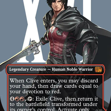 Clive, Ifrit's Dominant // Ifrit, Warden of Inferno (Borderless) (Surge Foil) [FINAL FANTASY]