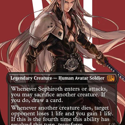 Sephiroth, Fabled SOLDIER // Sephiroth, One-Winged Angel (Borderless) (0382) [FINAL FANTASY]