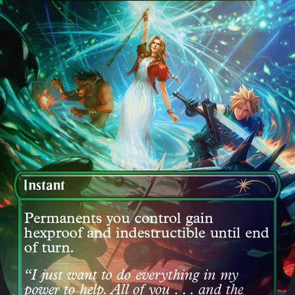 Aerith's Curaga Magic - Heroic Intervention (Rainbow Foil) [Secret Lair Drop Series]