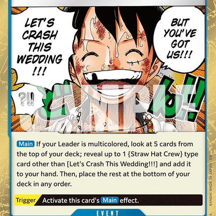 Let's Crash This Wedding!!! [A Fist of Divine Speed]