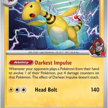 Team Rocket's Ampharos (074/182) [Scarlet & Violet: Destined Rivals]