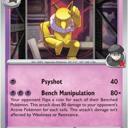 Team Rocket's Hypno (080/182) [Scarlet & Violet: Destined Rivals]