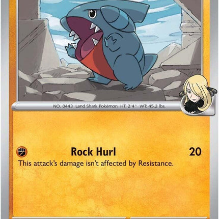 Cynthia's Gible (102/182) [Scarlet & Violet: Destined Rivals]