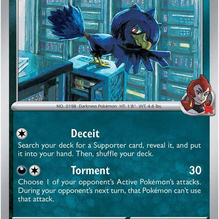 Team Rocket's Murkrow (127/182) [Scarlet & Violet: Destined Rivals]