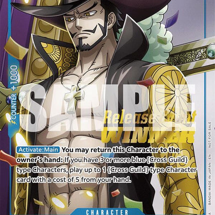 Dracule Mihawk (A Fist of Divine Speed Release Event Winner) [One Piece Promotion Cards]