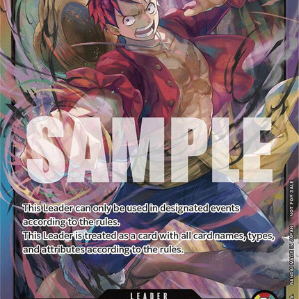 Monkey.D.Luffy (A Fist of Divine Speed Release Event Leader) [One Piece Promotion Cards]