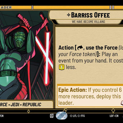Barriss Offee - We Have Become Villains (013/264) (013/264) [Legends of the Force]