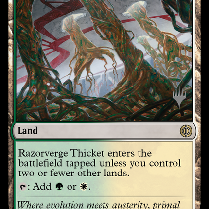 Razorverge Thicket (Promo Pack) [Phyrexia: All Will Be One Promos]