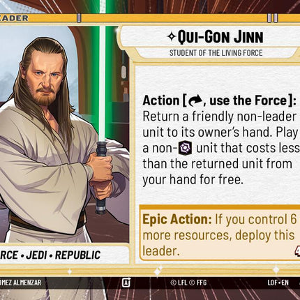 Qui-Gon Jinn - Student of the Living Force (280) (Hyperspace) (280) [Legends of the Force]