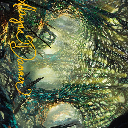 The Hunter Maze Art Card (Gold-Stamped Signature) [Phyrexia: All Will Be One Art Series]