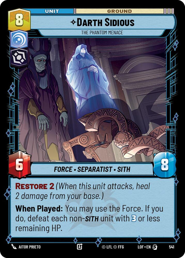 Darth Sidious - The Phantom Menace (541) (Foil) (541) [Legends of the Force]