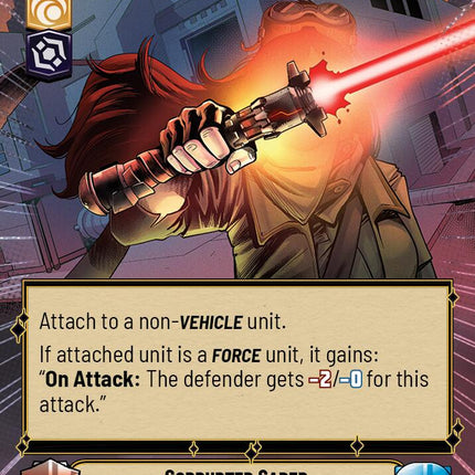 Corrupted Saber (927) (Hyperspace Foil) (927) [Legends of the Force]