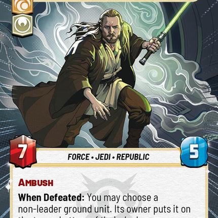 Qui-Gon Jinn - The Negotiations Will Be Short (940) (Hyperspace Foil) (940) [Legends of the Force]