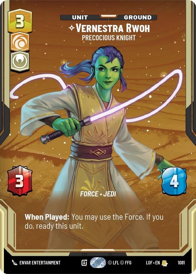 Vernestra Rwoh - Precocious Knight (1081) (Prestige Foil) (1081) [Legends of the Force]