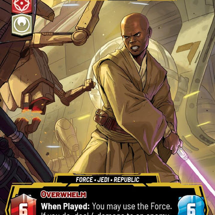 Mace Windu - Leaping into Action (1102) (Prestige Foil) (1102) [Legends of the Force]