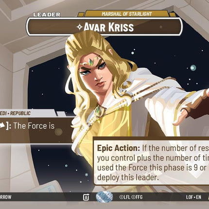 Avar Kriss - Marshal of Starlight (1011) (Showcase) (1011) [Legends of the Force]
