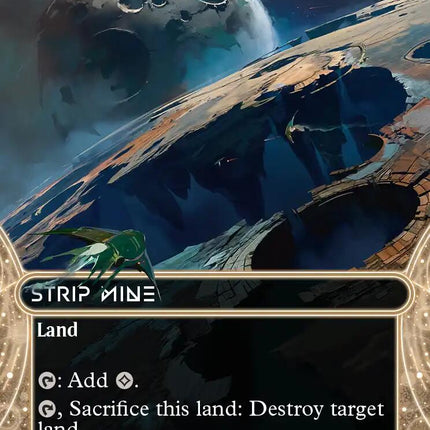 Strip Mine (0130) (Borderless) (Galaxy Foil) [Edge of Eternities: Stellar Sights]