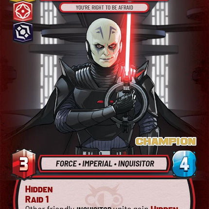 Grand Inquisitor - You're Right to Be Afraid (Champion) (18) (18) [Organized Play Promos]