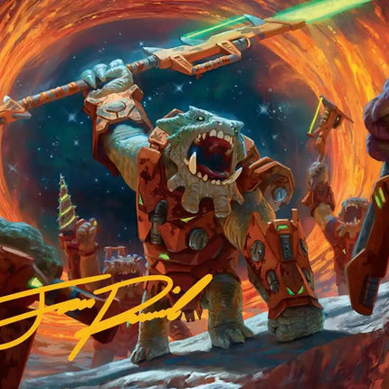 Frontline War-Rager Art Card (Gold-Stamped Signature) [Edge of Eternities Art Series]