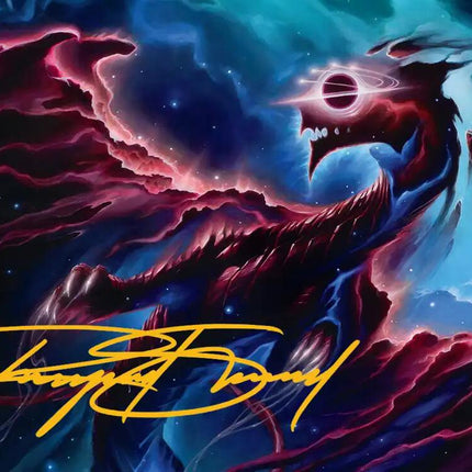 Nova Hellkite Art Card (18/54) (Gold-Stamped Signature) [Edge of Eternities Art Series]