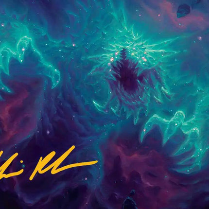Cosmogoyf Art Card (Gold-Stamped Signature) [Edge of Eternities Art Series]