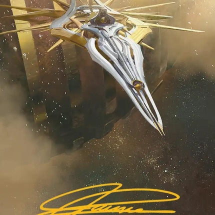 Dawnsire, Sunstar Dreadnought Art Card (Gold-Stamped Signature) [Edge of Eternities Art Series]