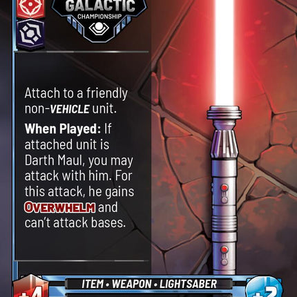 Darth Maul's Lightsaber (108) (108) [Organized Play Promos]