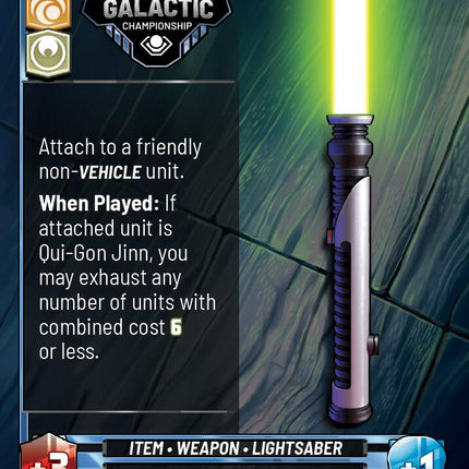 Qui-Gon Jinn's Lightsaber (111) (111) [Organized Play Promos]