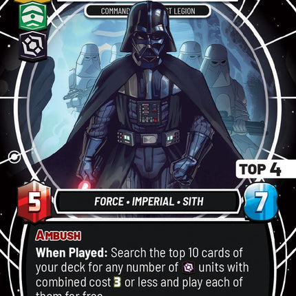 Darth Vader (113) - Commanding the First Legion (Top 4) (113) [Organized Play Promos]