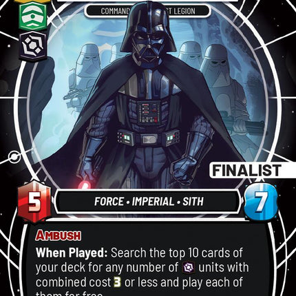 Darth Vader (114) - Commanding the First Legion (Finalist) (114) [Organized Play Promos]