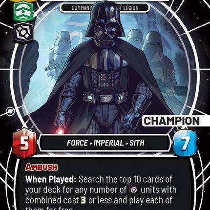 Darth Vader (114) - Commanding the First Legion (Champion) (114) [Organized Play Promos]