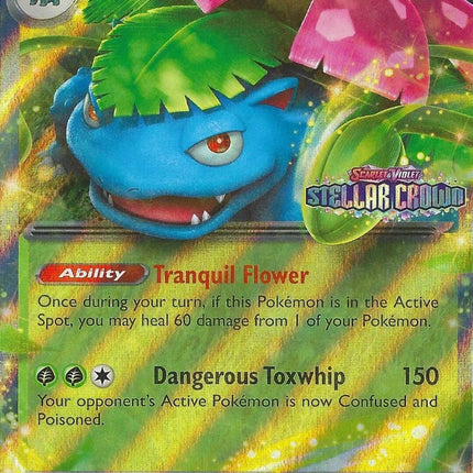 Venusaur ex (001/142) (Stellar Crown Stamp) [Miscellaneous Cards]