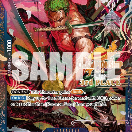 Roronoa Zoro (CS 25-26 3rd Place) [One Piece Promotion Cards]