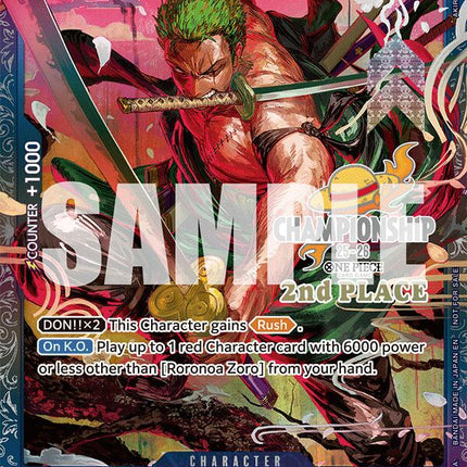Roronoa Zoro (CS 25-26 2nd Place) [One Piece Promotion Cards]