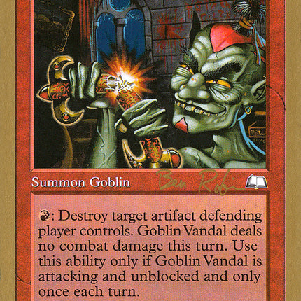 Goblin Vandal (Ben Rubin) [World Championship Decks 1998]