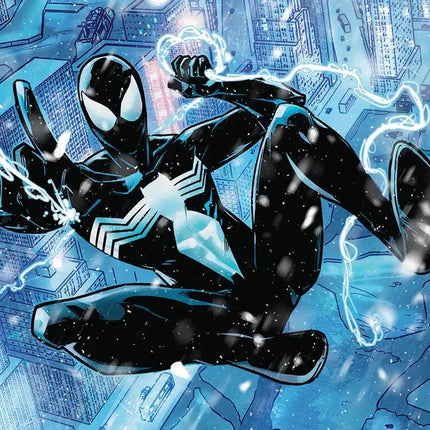 Spectacular Spider-Man (Black) Art Card (Gold-Stamped Planeswalker Symbol) [Marvel's Spider-Man Art Series]