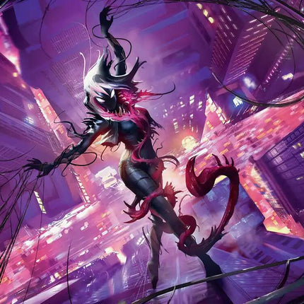 Gwenom, Remorseless Art Card (Gold-Stamped Planeswalker Symbol) [Marvel's Spider-Man Art Series]